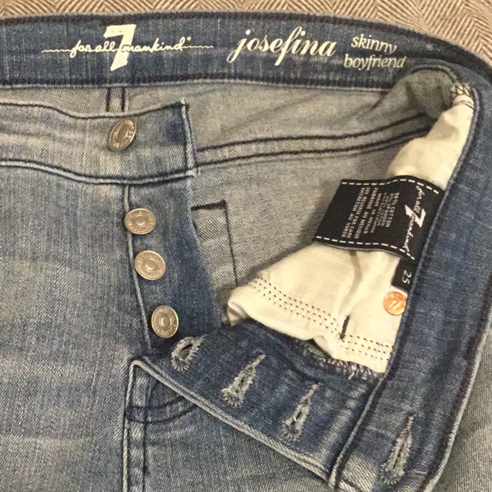 7 For All Mankind Josefina Skinny Boyfriend Jeans